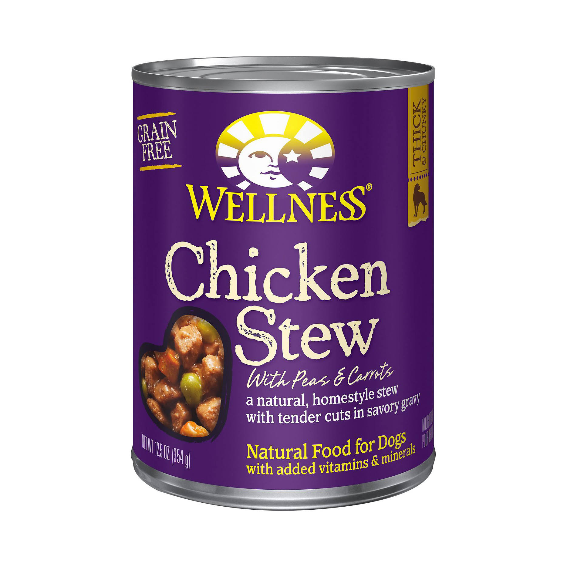 Wellness Grain-Free Chicken Stew Canned Dog Food - 12.5 Oz
