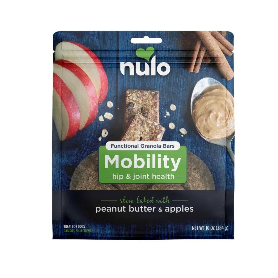 Nulo Functional Granola Bar Mobility Hip & Joint Health Dog Treats Peanut Butter & Apples,10 oz