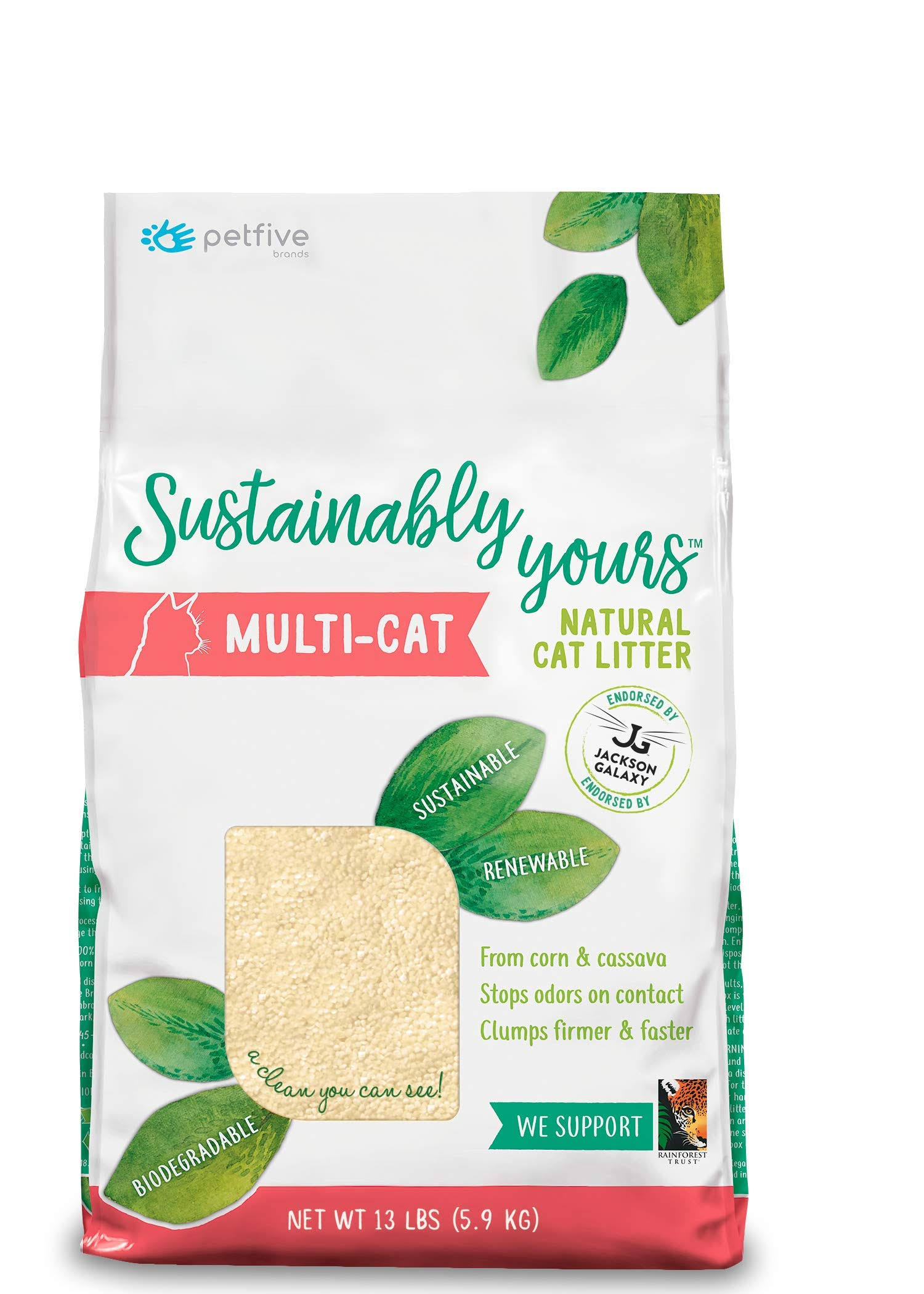 Sustainably Yours - Natural Multi-Cat Litter (13 lb)