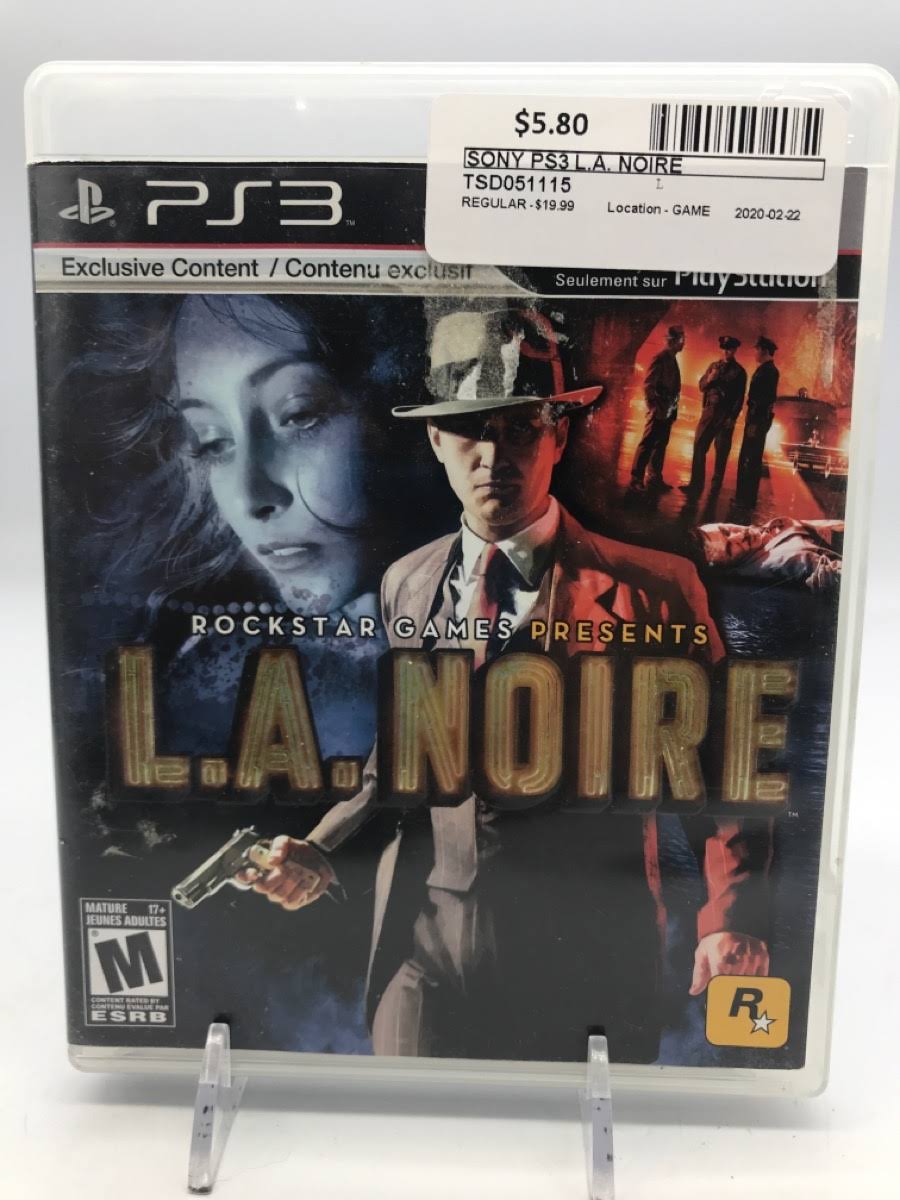 L.A. Noire (Sony Playstation 3, 2011) PS3 Complete With Manual