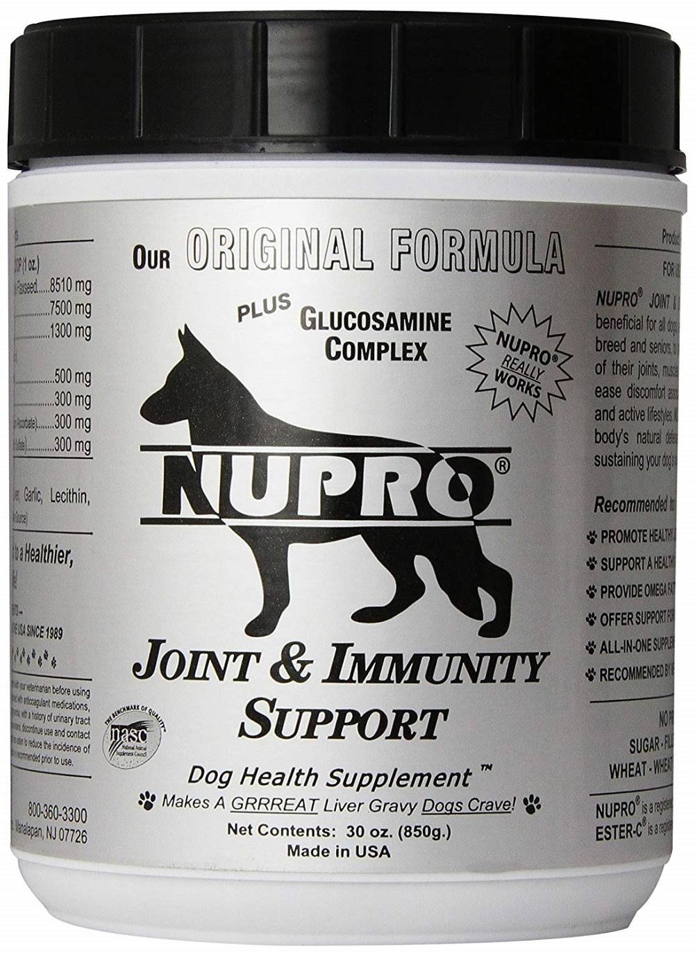 Nutri-Pet Nupro Joint And Immunity Support Dog Health Supplement - 850g