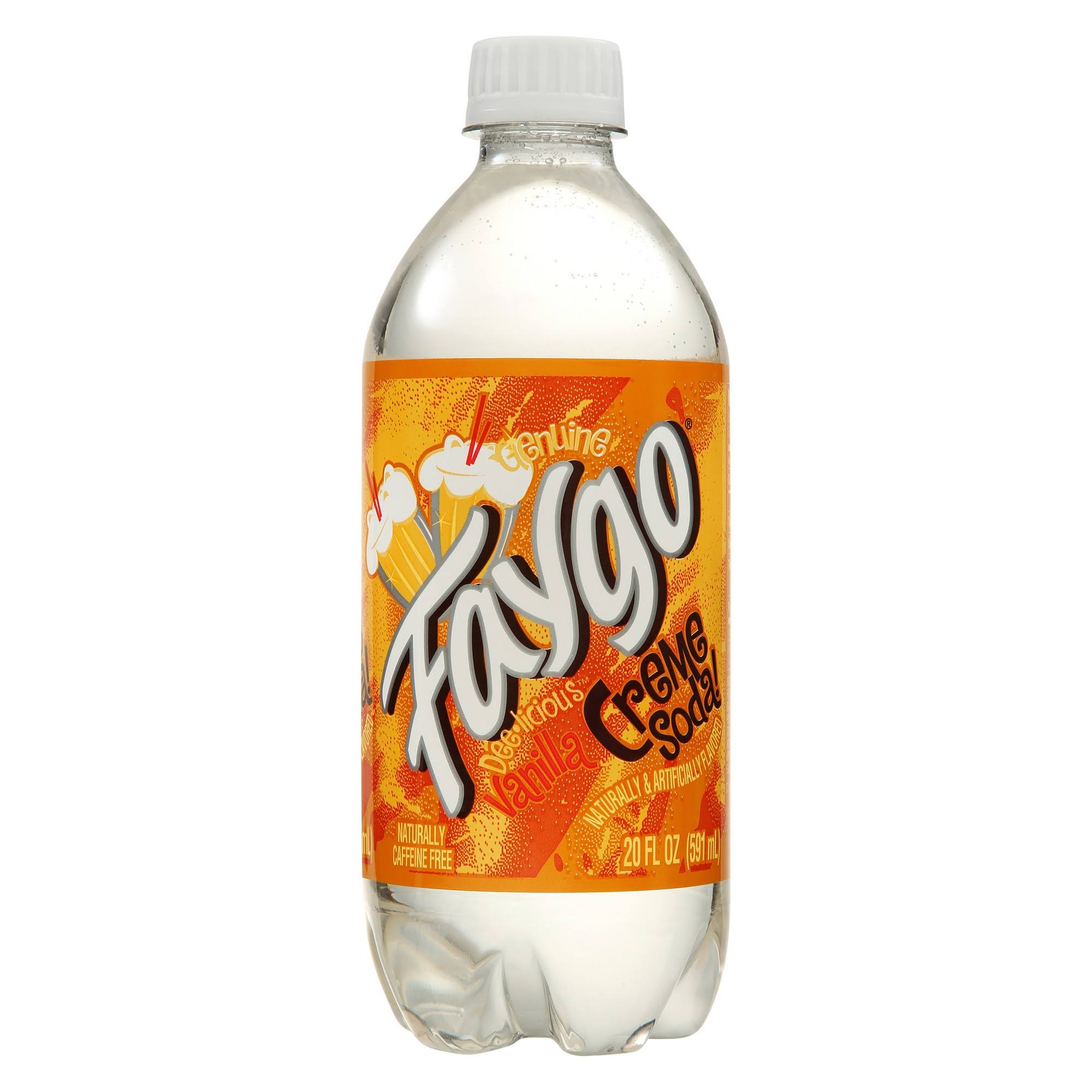 Faygo Cream Soda - Vanilla, 20oz