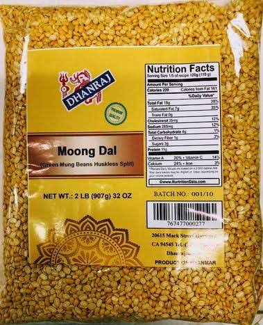 Dhanraj Moong dal - 2 Pounds - India Grocery and Spice - Delivered by Mercato
