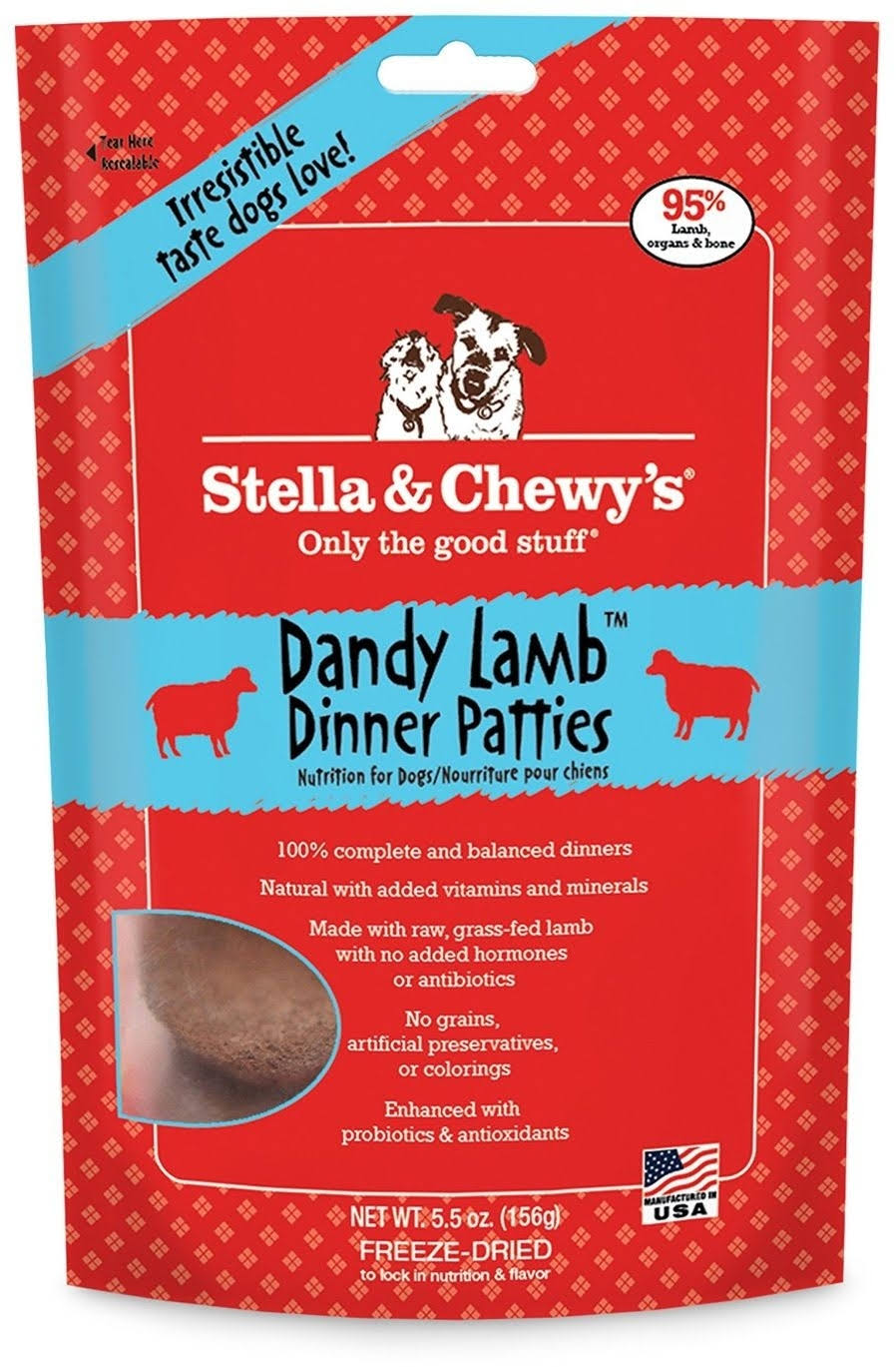 Stella & Chewy's Freeze Dried Dog Food - Dandy Lamb Dinner