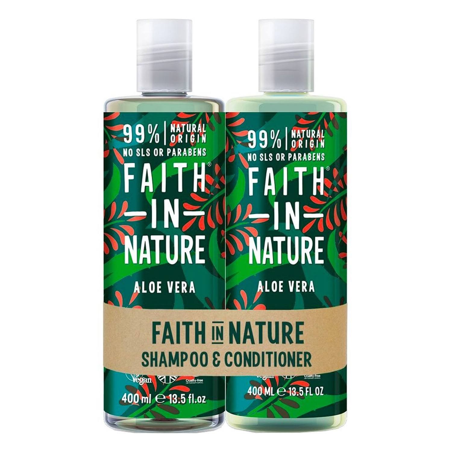 Faith in Nature Aloe Vera Shampoo and Conditioner, 400 ml