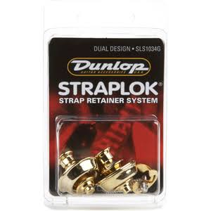 Dunlop Strap Locks Guitar Dual Design Retainer System - Gold