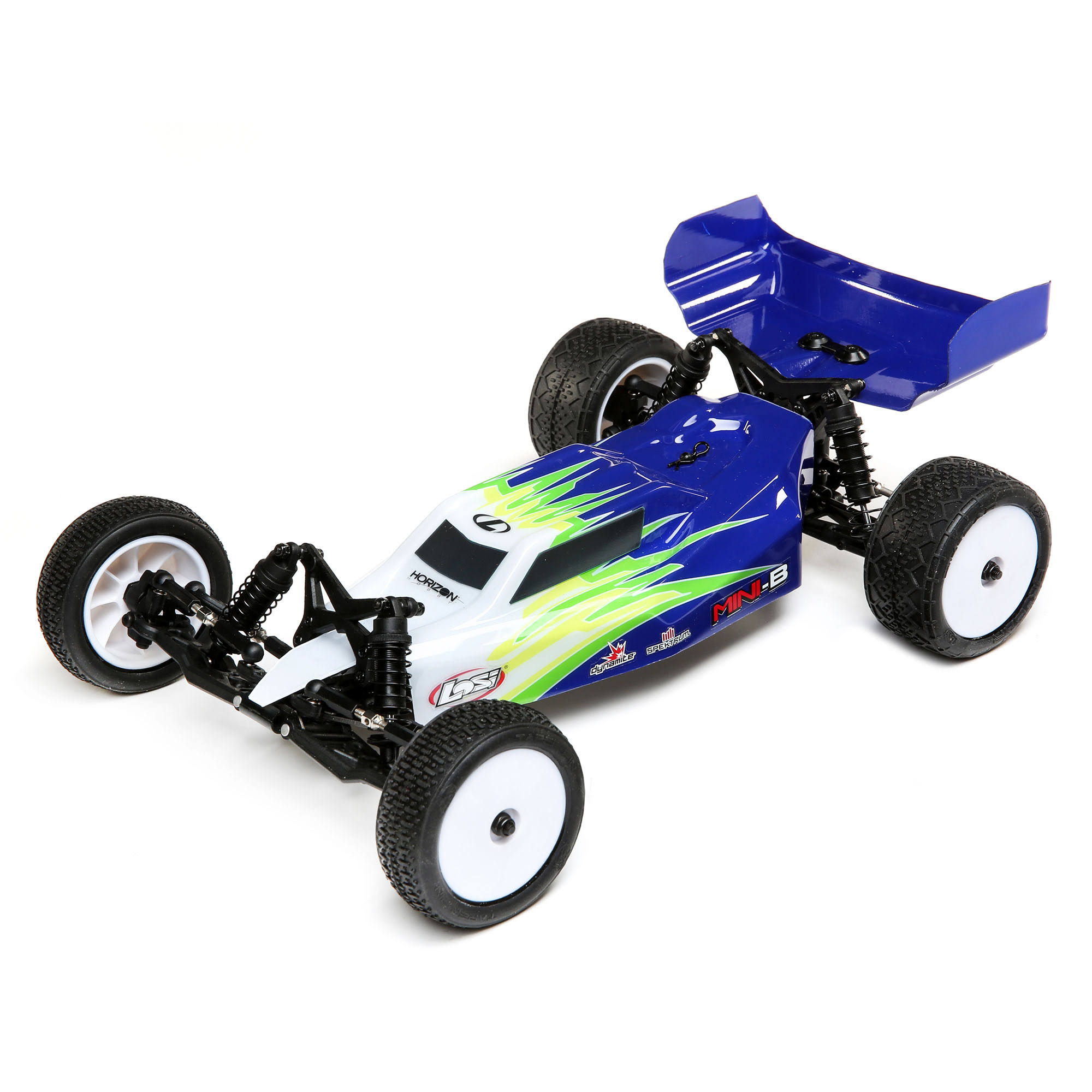 LOS01016T1 1/16 Mini-B Brushed RTR 2WD Buggy, Blue/White
