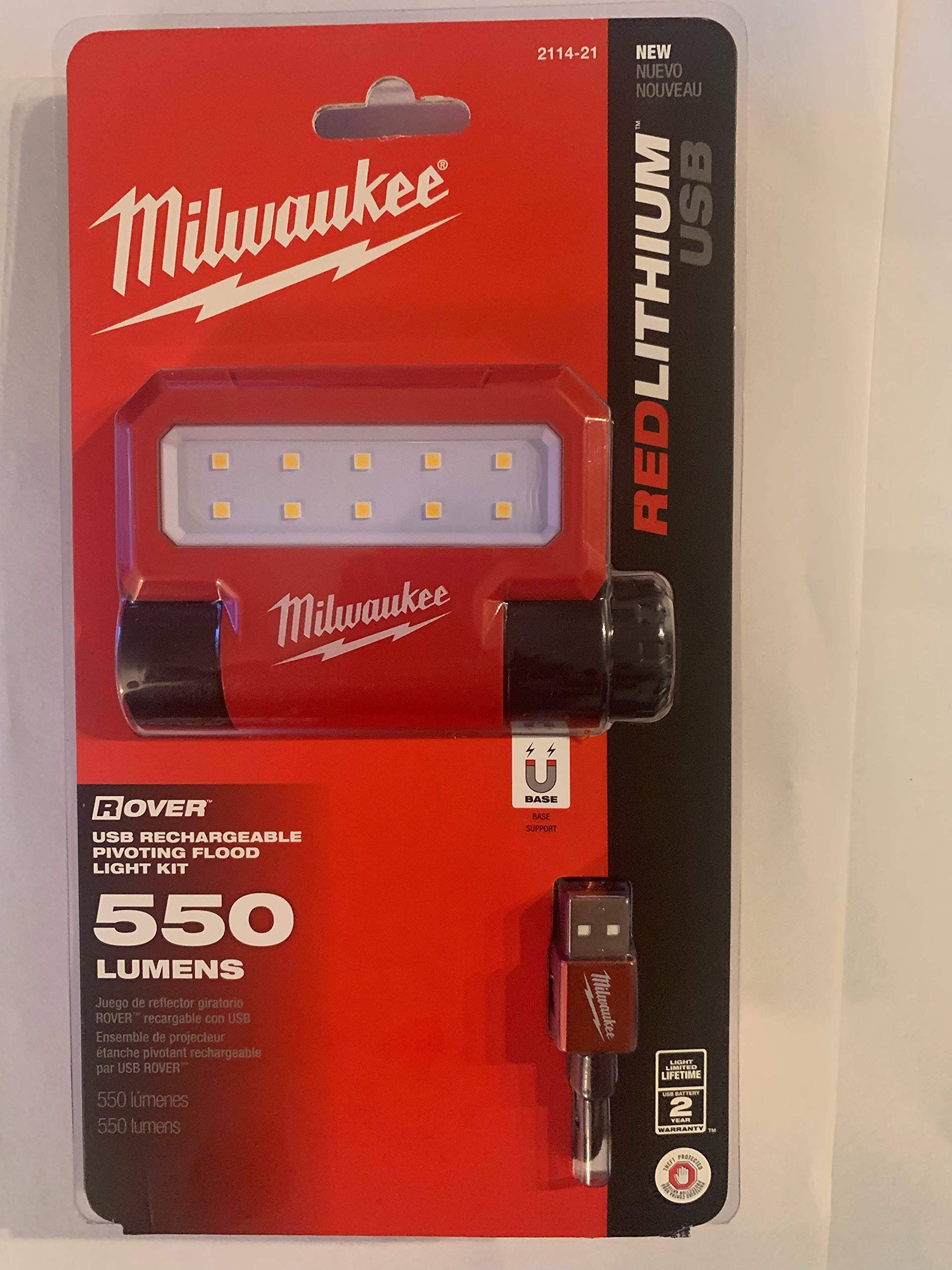 Milwaukee 211421 USB Rechargeable Rover Pivoting LED Flood Light