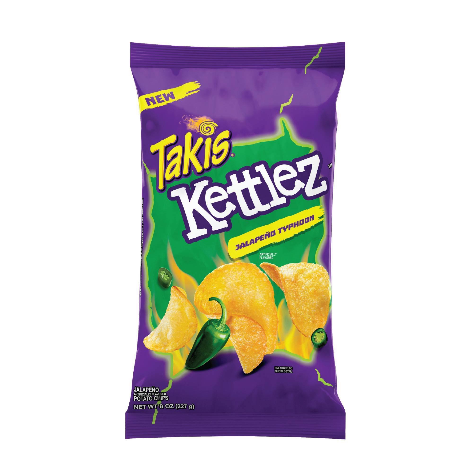 Takis Kettlez Potato Chips, Jalapeno Typhoon - 8 oz