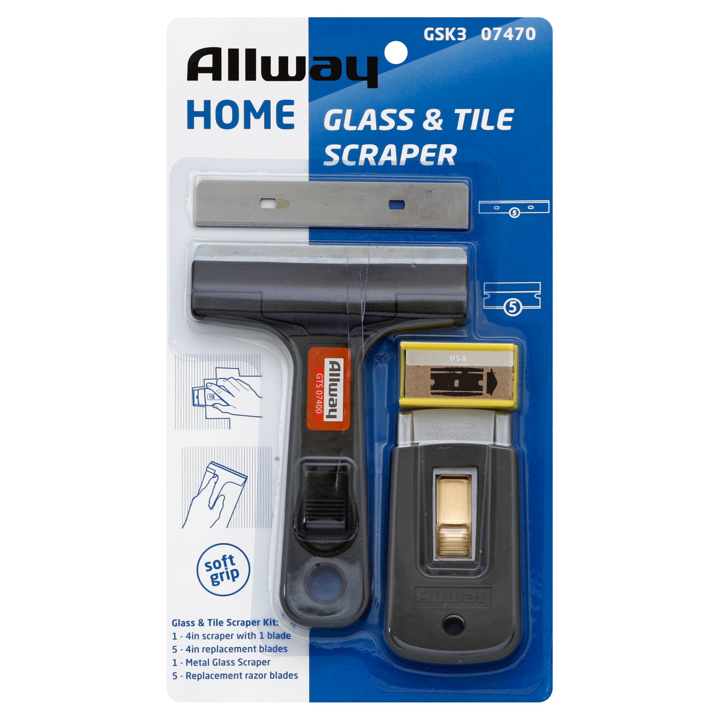 Allway Glass & Tile Scraper - 4"