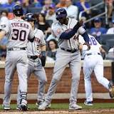 Tucker homers, Valdez goes 8 in Astros' 9-1 romp over Mets