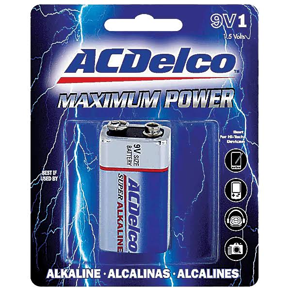 Ac Delco AC215 Maximum Power Alkaline Battery - 9V