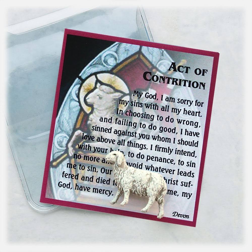 Reconciliation Lamb with Contrition Prayer Card | St. Patricks Guild