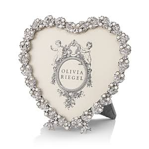 Olivia Riegel Contessa Heart Pearl and Swarovski Crystal Photo Frame - with Box