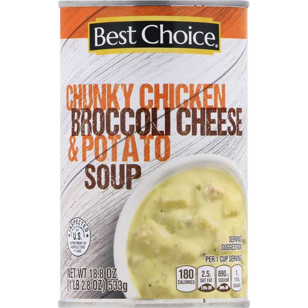 Best Choice Soup, Chunky Chicken Broccoli Cheese & Potato - 18.8 oz