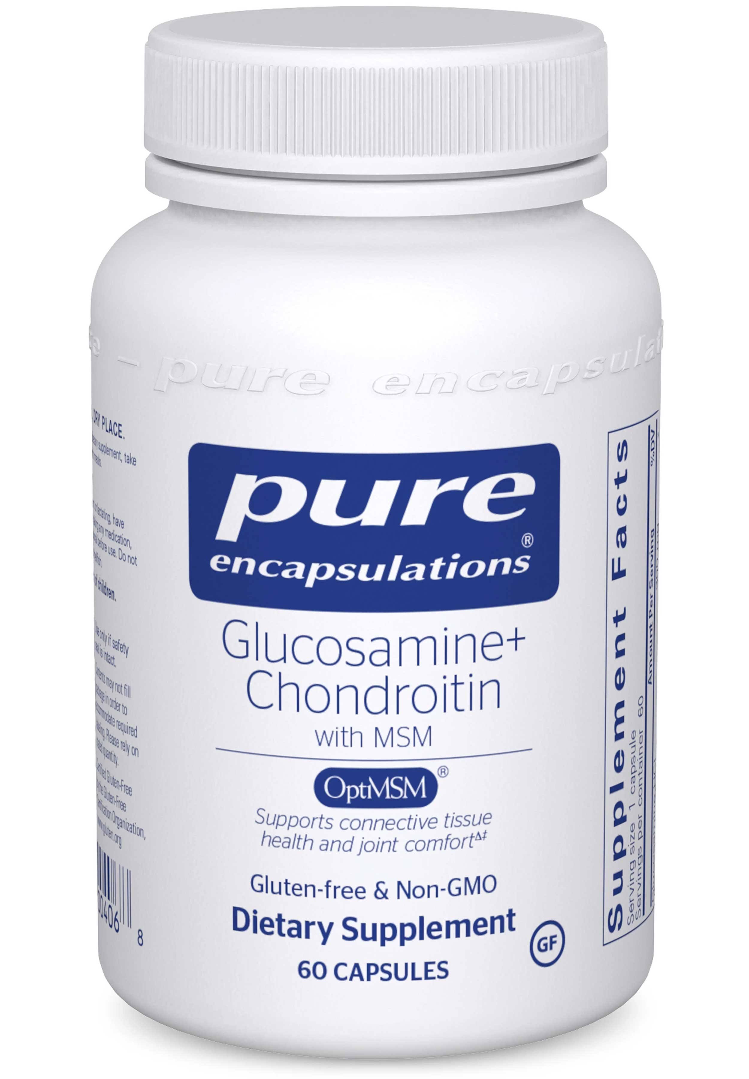 Pure Encapsulations Glucosamine + Chondroitin With MSM - 60ct