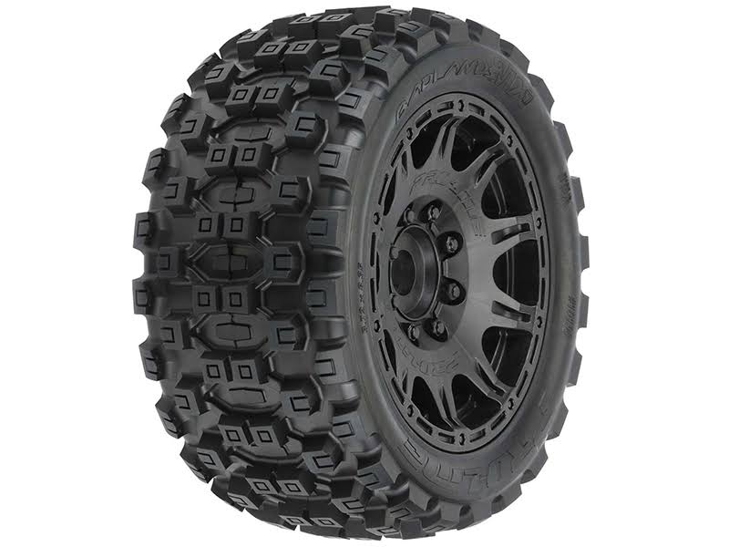 Proline Badlands MX57 Tyres on RAID 5.7" Black Wheels XMAXX PL10198-10