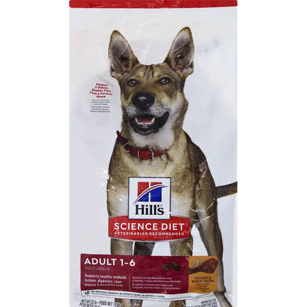 Hill's Science Diet Adult Dry Dog Food - Chicken & Barley, 17.4kg