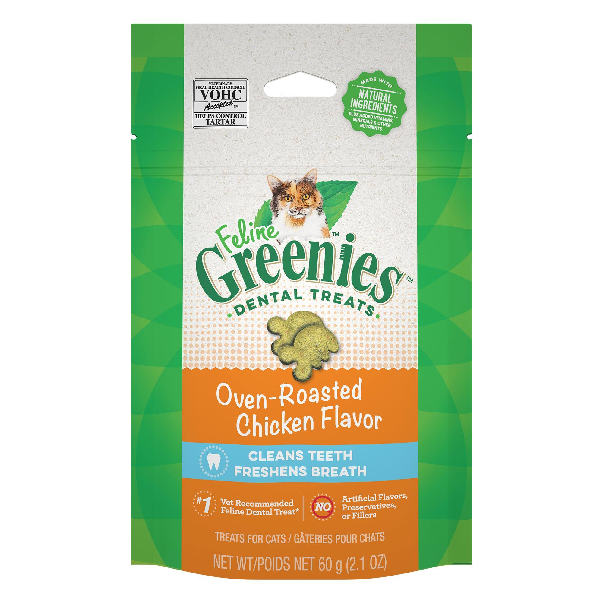 Greenies Feline Dental Treat - Chicken 2.1Oz