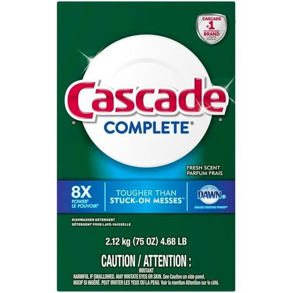Cascade Complete Powder Dishwasher Detergent - Fresh Scent, 75oz