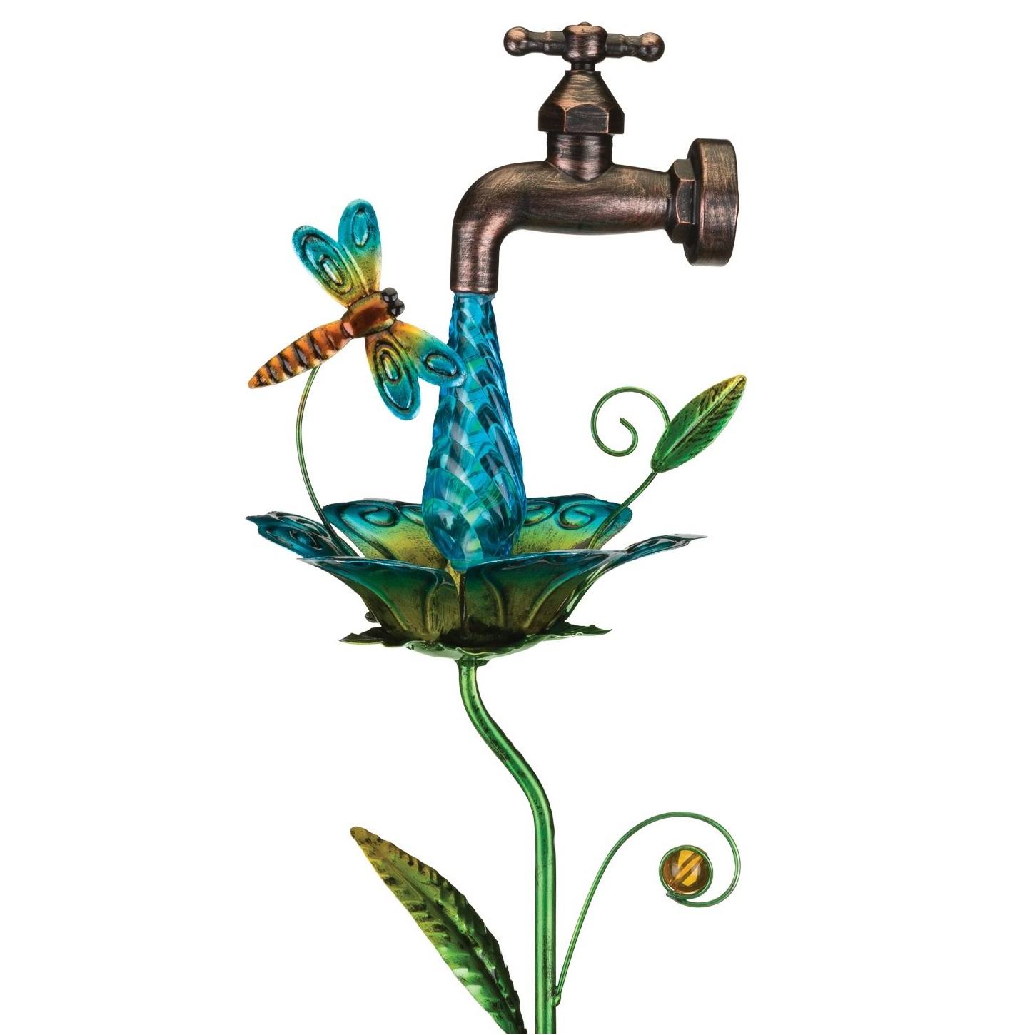 Regal Art & Gift Waterdrop Solar Stake - Dragonfly