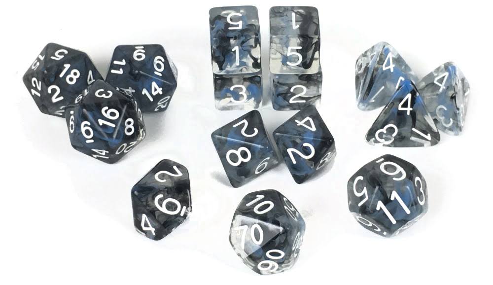 Role 4 Initiative Diffusion Dice - Set of 15 - Midnight