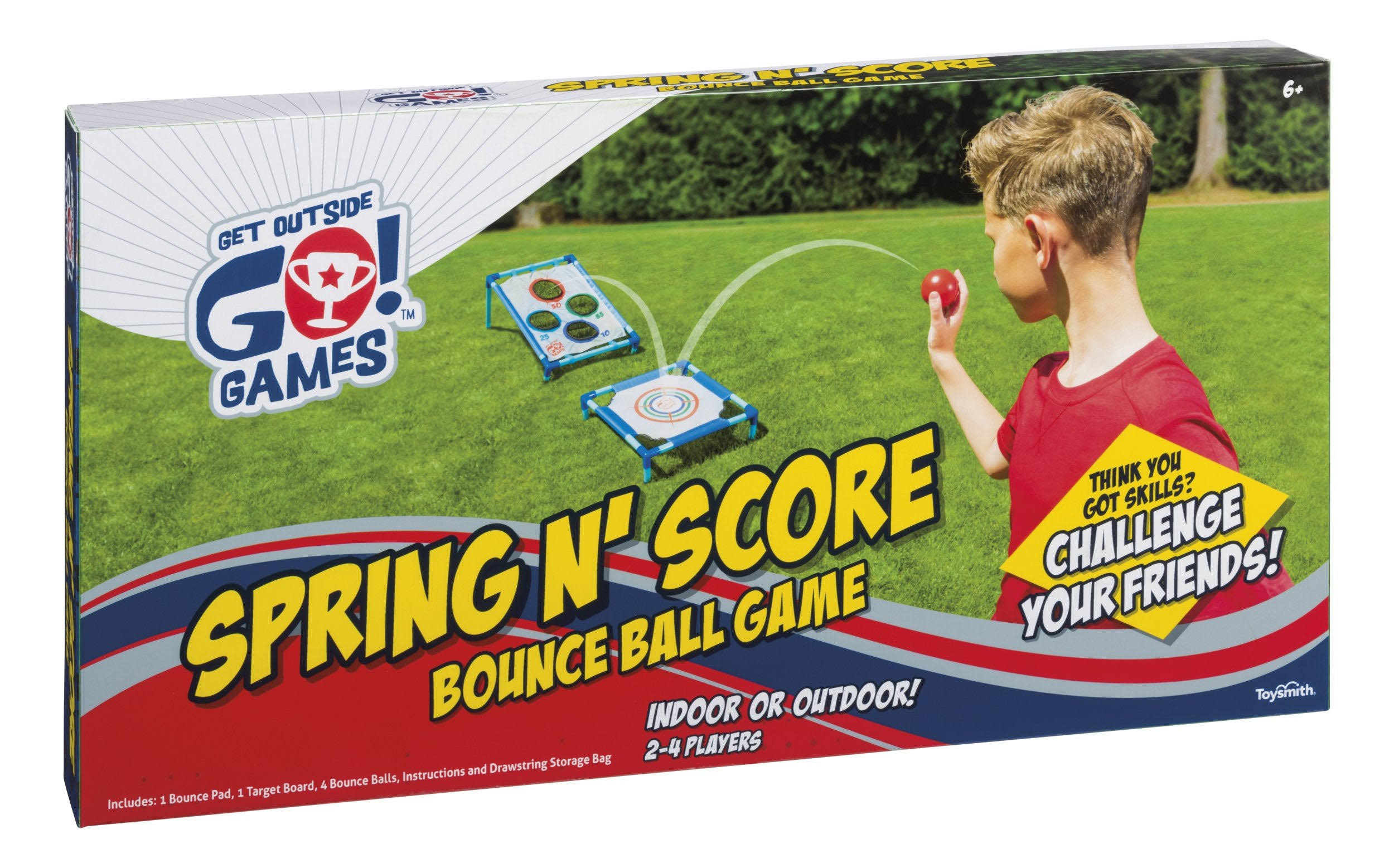 Toysmith Get Outside Go! Spring N' Score Bounce Ball Game, Indoor/Outd