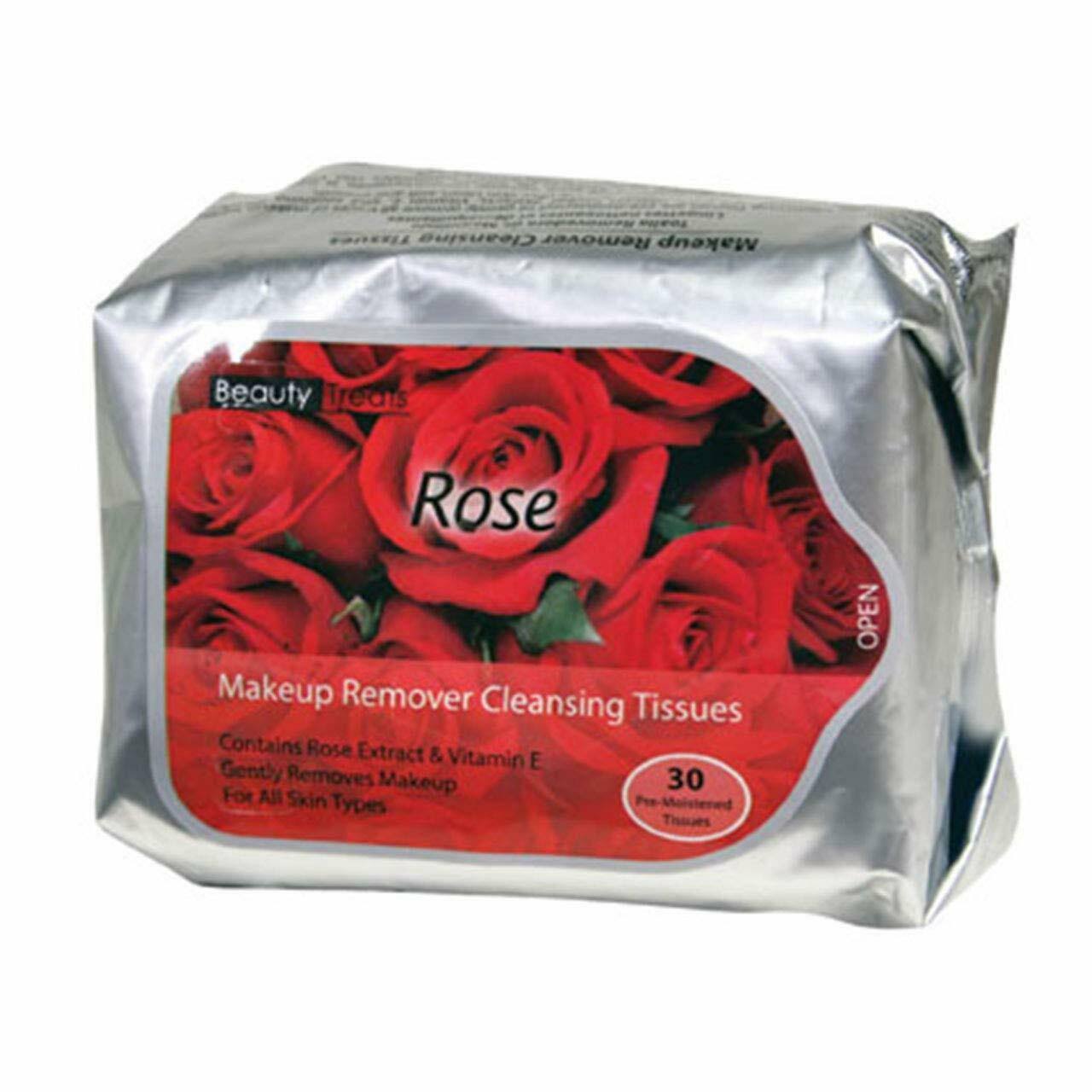 Beauty Treats Makeup Remover Cleansing Tissues Rose