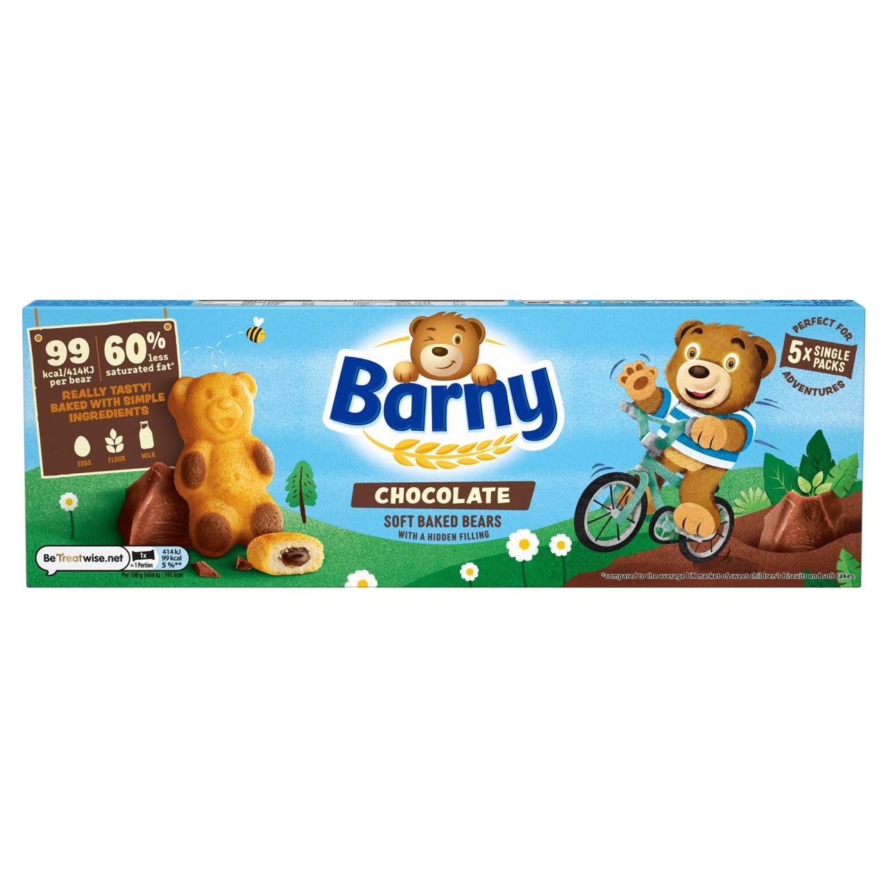 Barny Chocolate Sponge Bears 5 Pack 125g