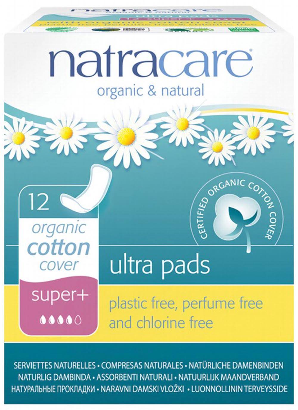 Natracare Natural Ultra Pads Organic Cotton Cover - Super Plus, x12