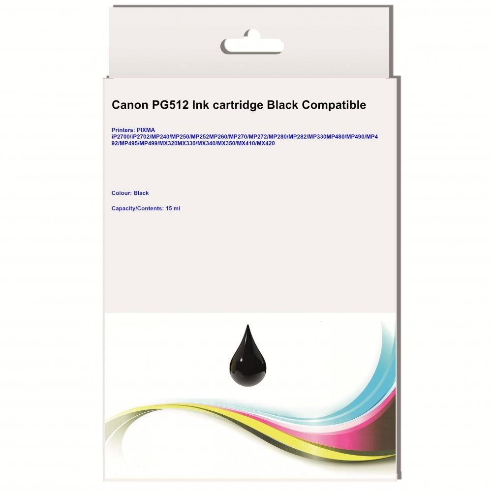 Canon PG-512 Black 15ml Remanufactured Ink Cartridge