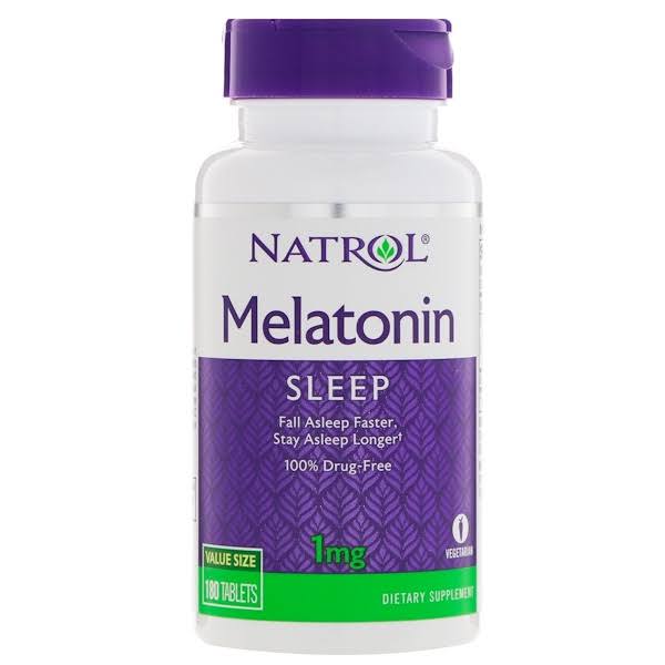 Natrol Night Time Sleep Aid Melatonin Supplements - 1mg, 180ct