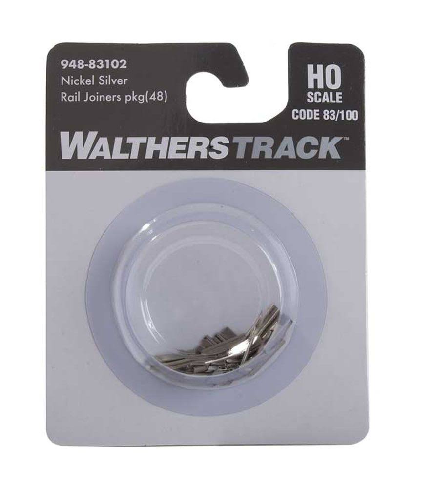 Walthers 948-83102 Code 83 or 100 Nickel-Silver Rail Joiners pkg(48) HO Scale