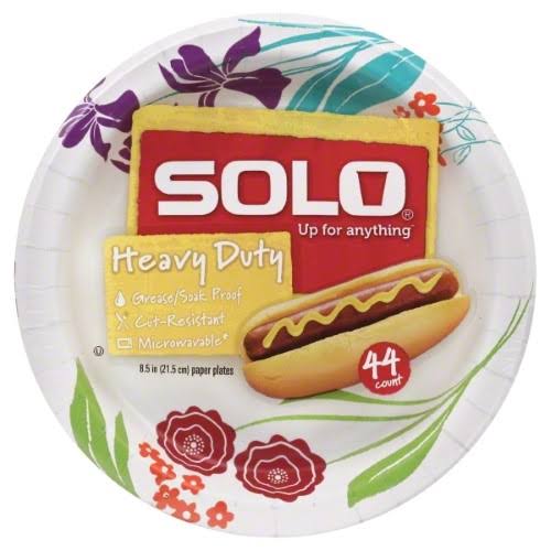 Solo Heavy-Duty Paper Plates - 8-1/2", x44