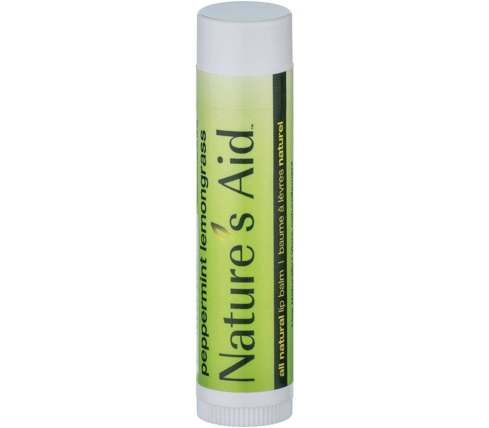 Nature's Aid True Natural Lip Balm Peppermint Lemongrass 15g