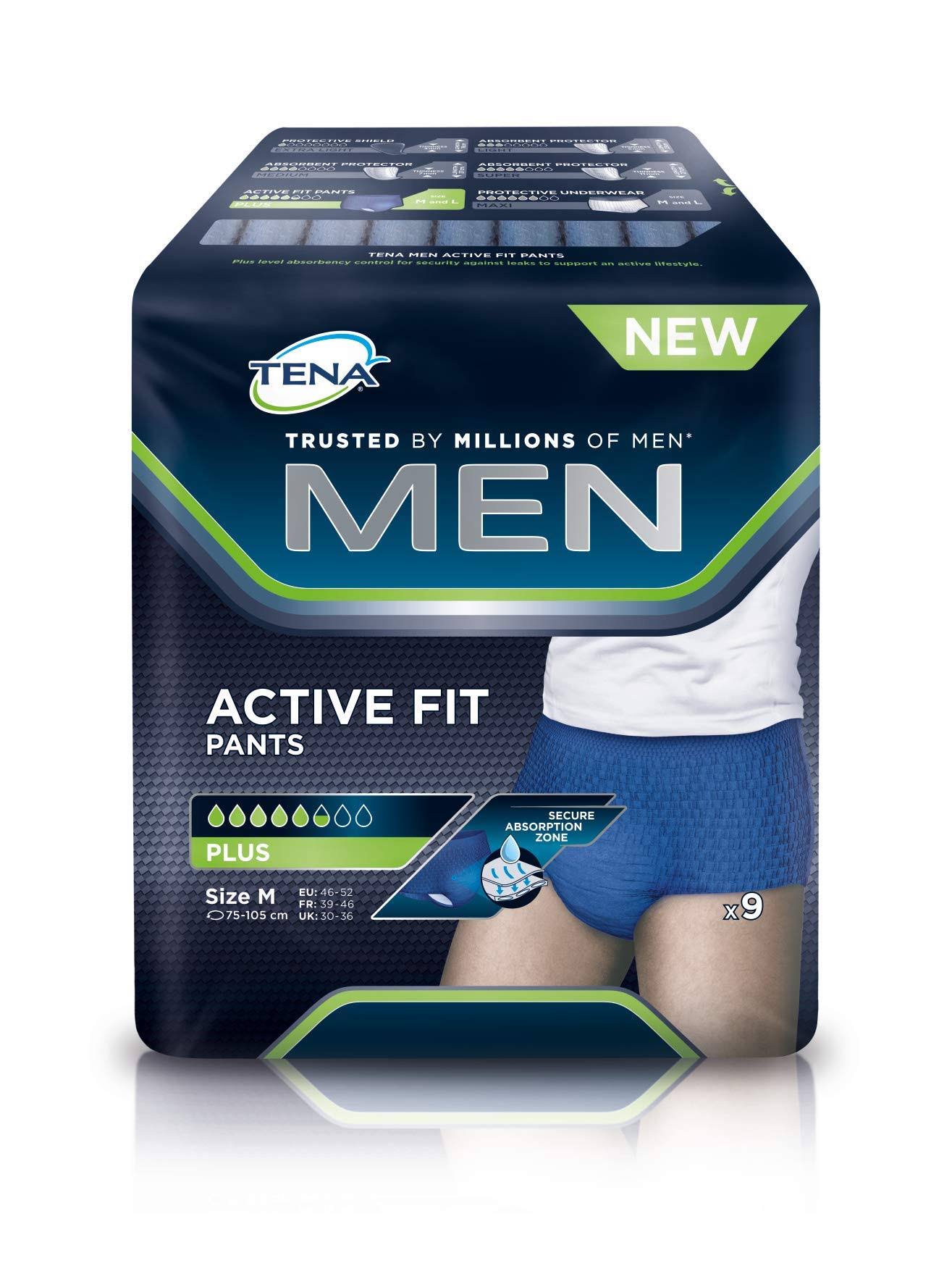 Tena Men Active Fit Pants - Medium, 9ct