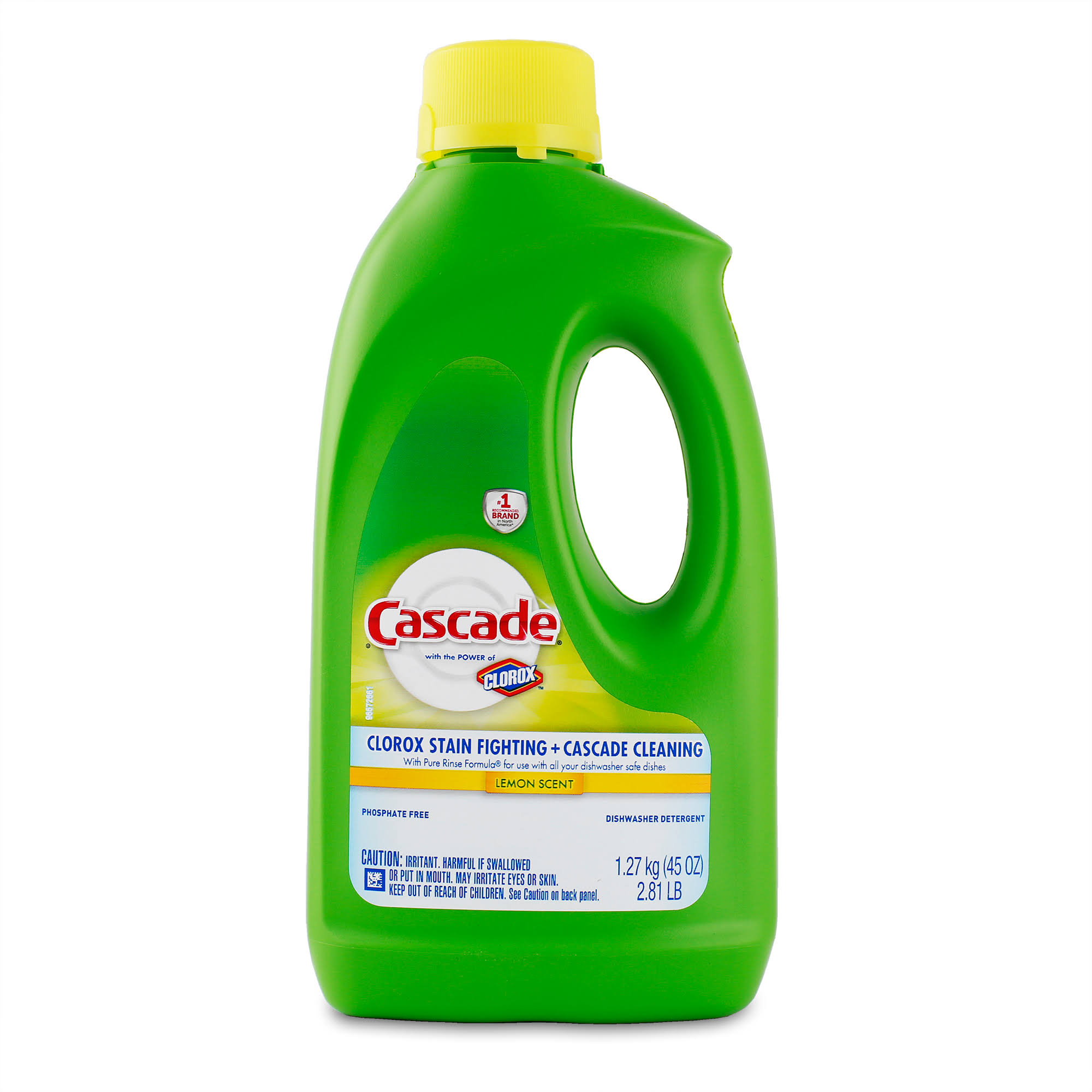 Cascade Pure Rinse Formula Dishwasher Detergent Gel - Lemon, 45oz