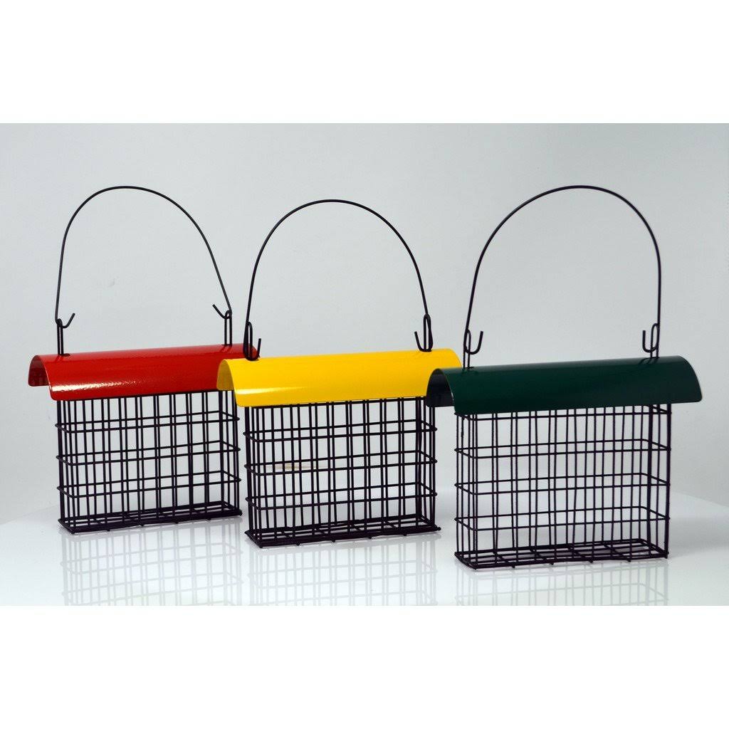 Songbird Essentials Deluxe Suet Cage with Color Metal Roof