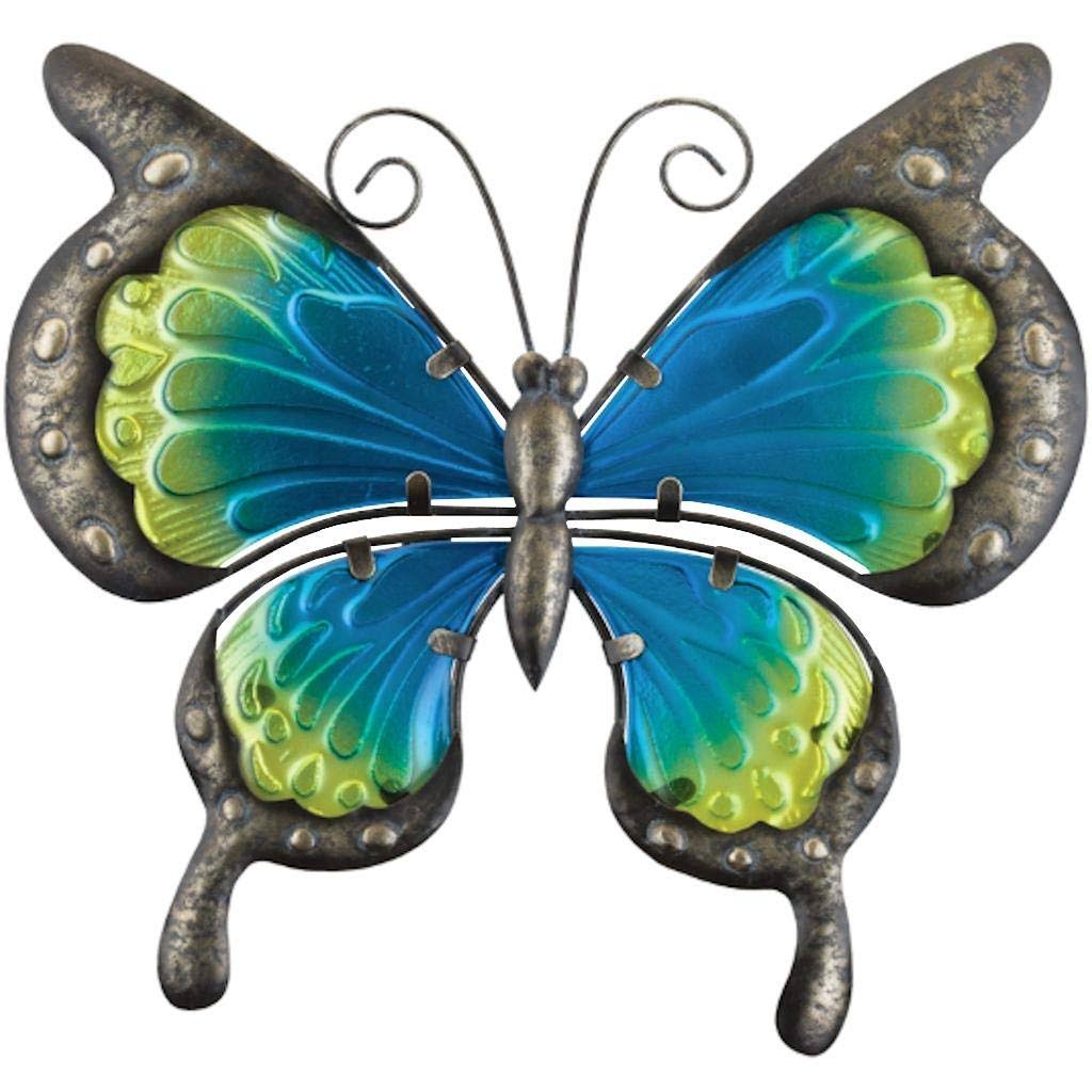 Regal Art & Gift 12354 Vintage Butterfly Decor 13 Wall Décor, Green Blue