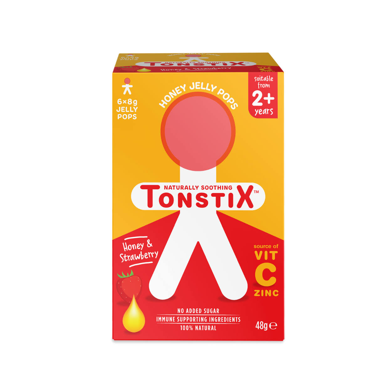 Tonstix Honey and Strawberry Flavour Jelly Pops ( 6x7g)