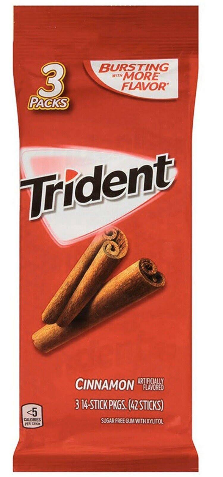 Trident Sugar-Free Gum - 18 Sticks, Cinnamon