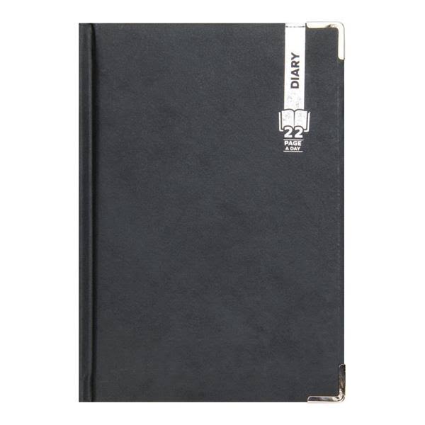 Premier 2022 Executive Diary A5 - Page A Day - Grained Durable Cover - Dark Green