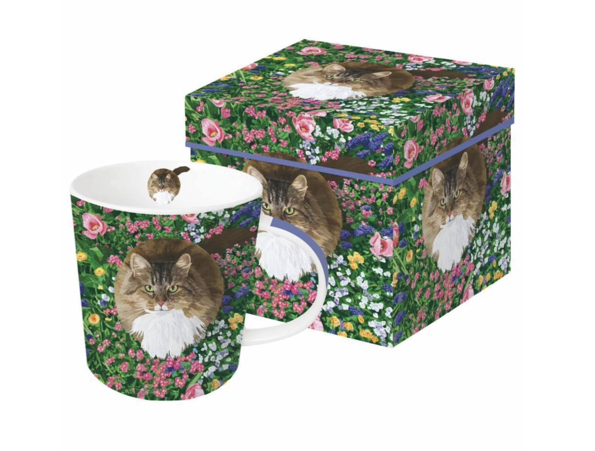 Paperproducts Design Gift-Boxed Mug, Garden Cat (28409)