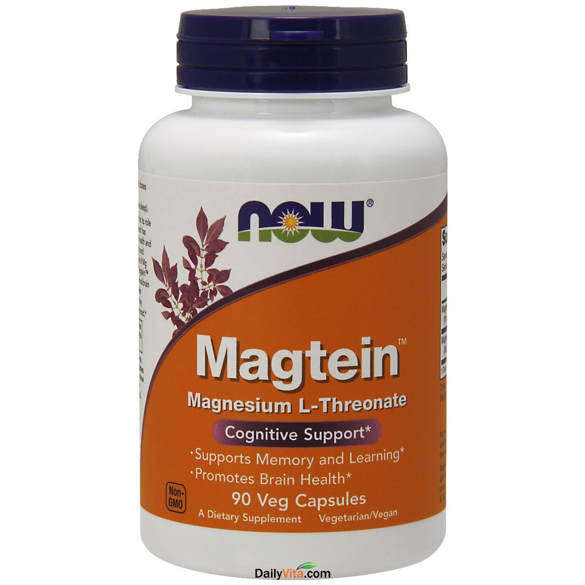 Now Foods Magtein Magnesium L-Threonate Dietary Supplement - 90 Capsules