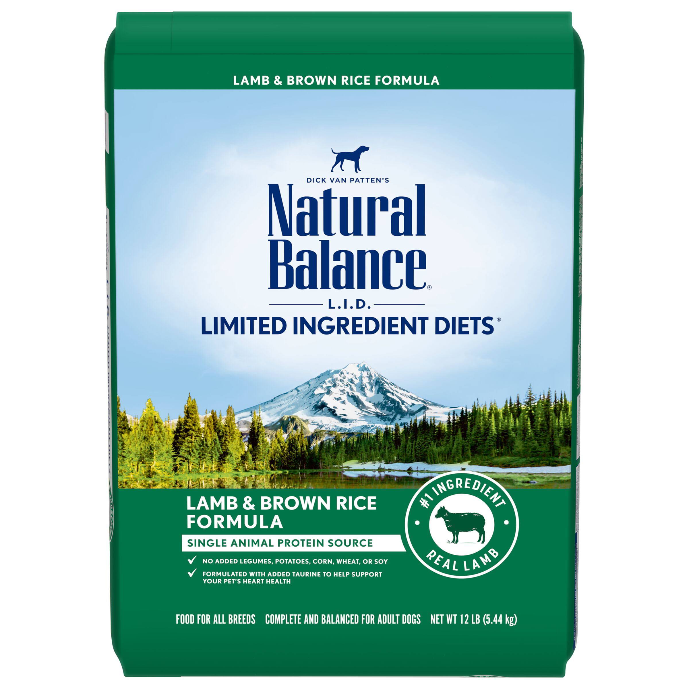 Natural Balance Lamb & Brown Rice Dog Food [12lb]