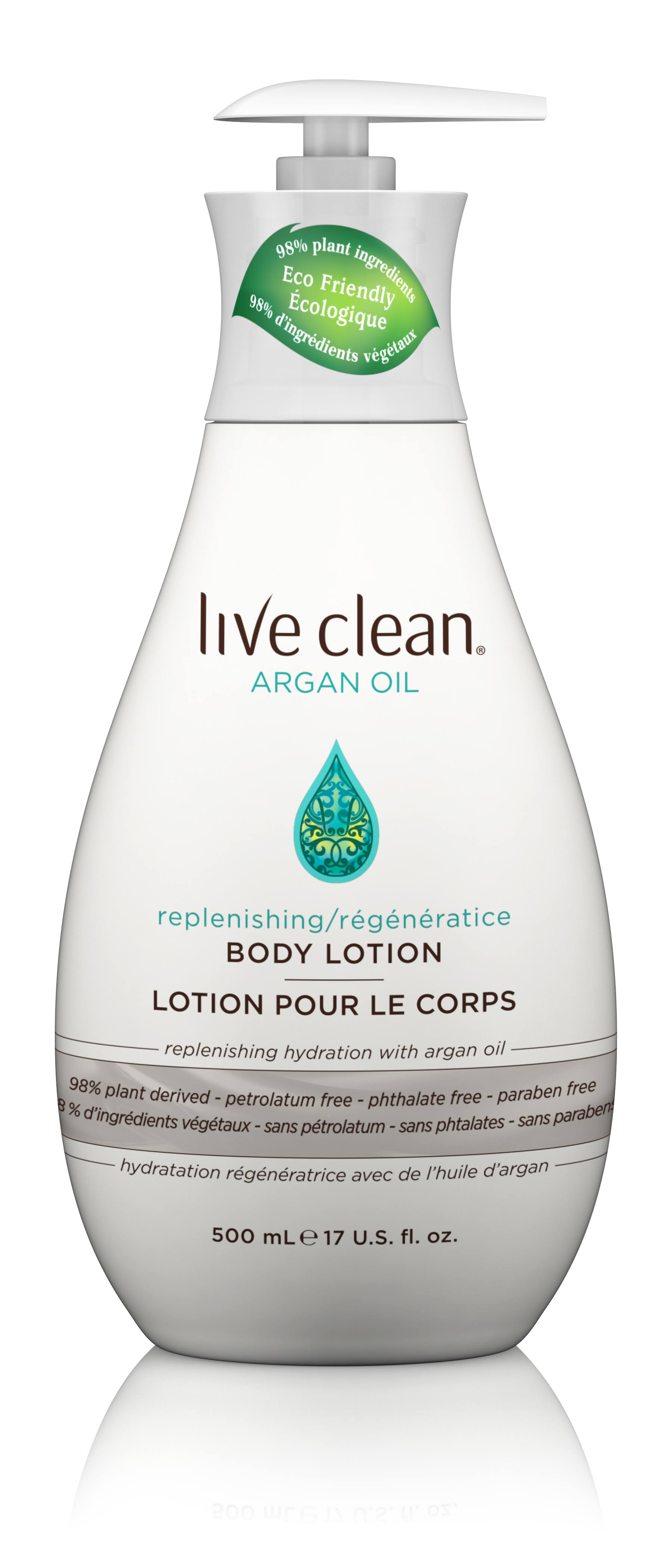 Live Clean Argan Oil Replenishing Body Lotion - 17oz