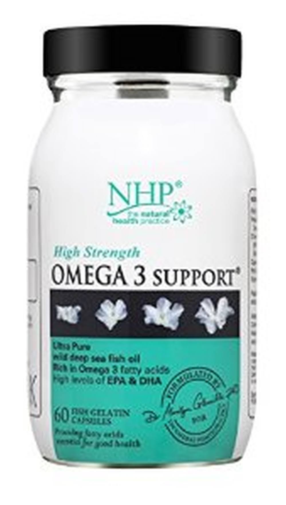 NHP Omega 3 Support Fish Gelatin Capsules - Peppermmint, 60ct