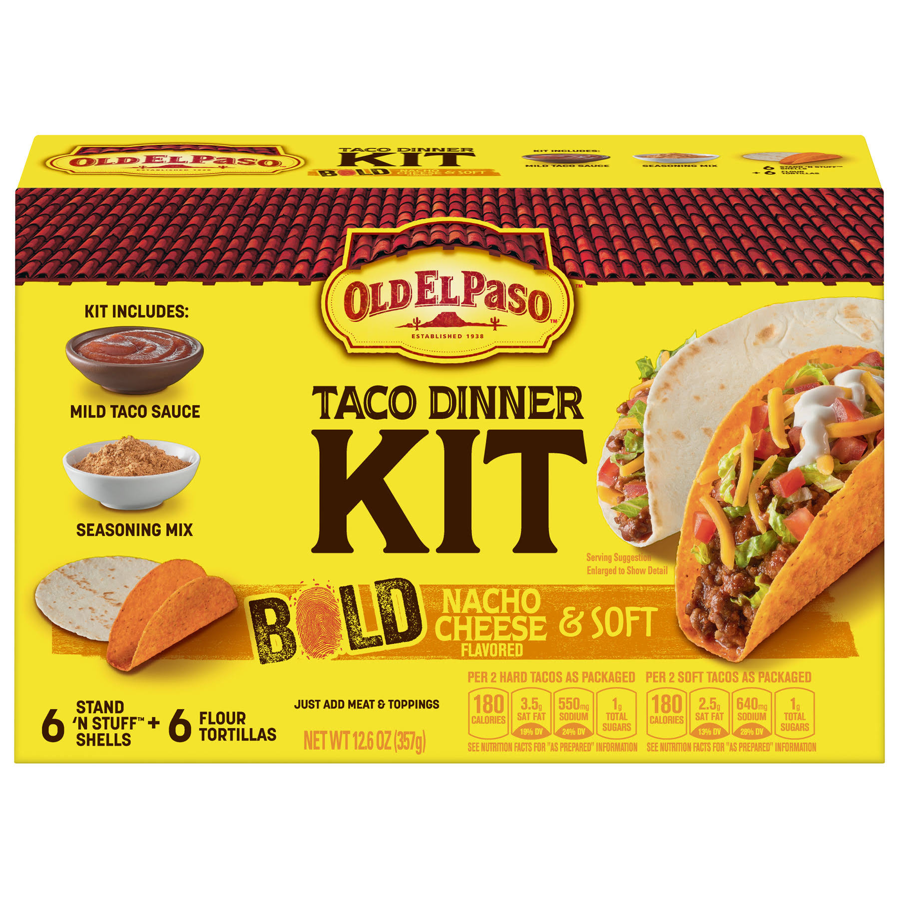 Old El Paso Taco Dinner Kit, Bold & Soft - 1 kit, 12.6 oz