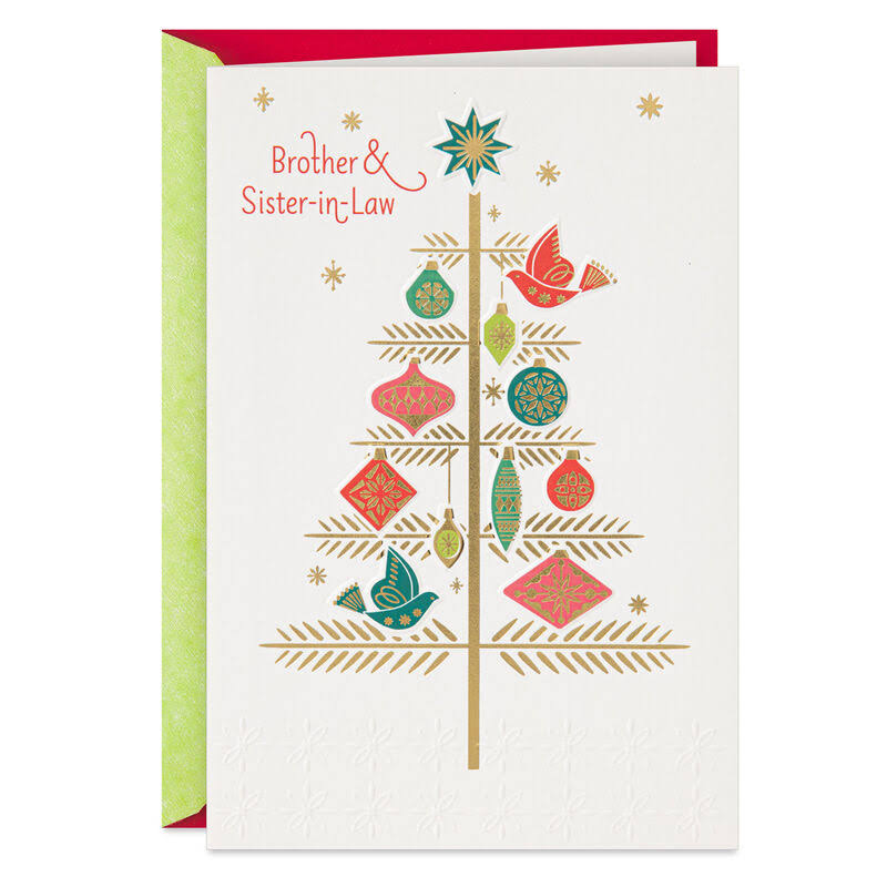Hallmark Christmas Card, You're Family and Friends Christmas Card for Brother and Sister-in-law