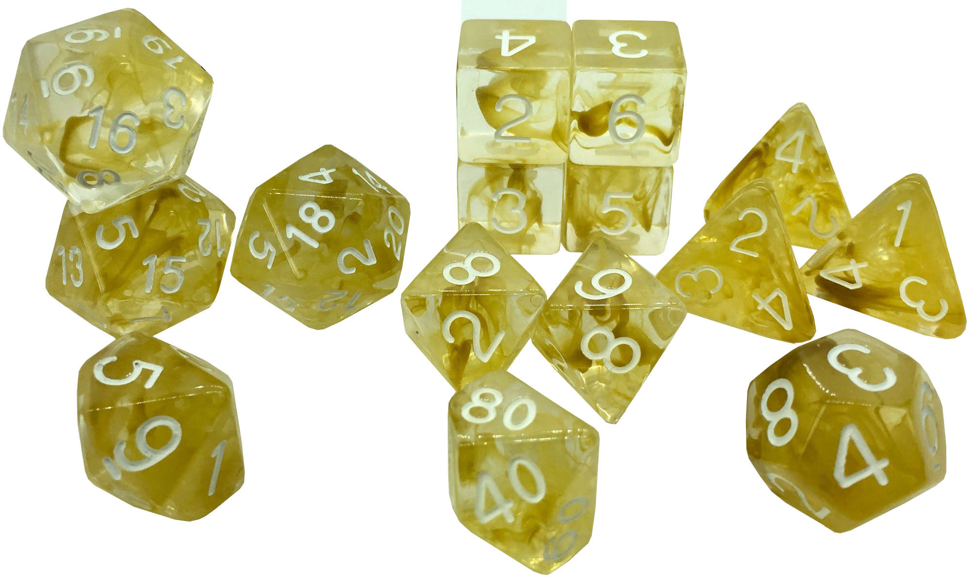Role 4 Initiative Diffusion Dice - Set of 15 - Fool's Gold